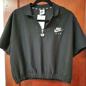 Nike Air Women's Pique Polo in black